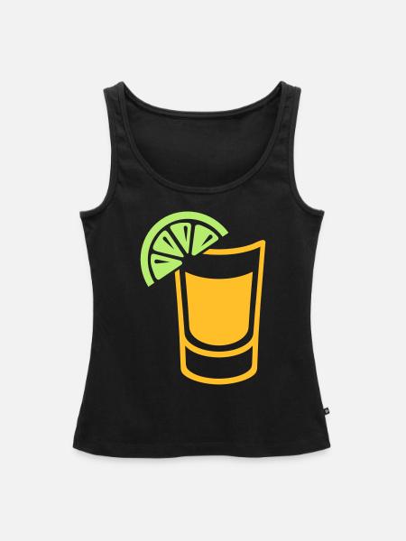 Tequila - Frauen Premium Organic Tank Top - Schwarz