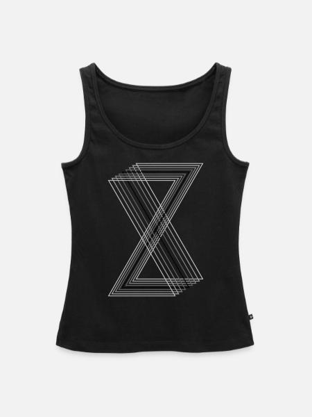 Sanduhr - Frauen Premium Organic Tank Top - Schwarz