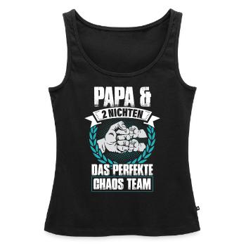 Papa und 2 Nichten Das Perfekte Chaos Team - Frauen Premium Organic Tank Top - Schwarz - Vorne - AI Model Female 172 light (172cm)