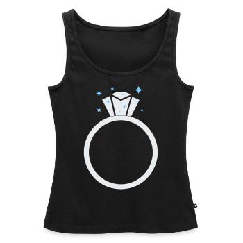 Diamant Ehering - Frauen Premium Organic Tank Top - Schwarz - Vorne - AI Model Female 172 light (172cm)