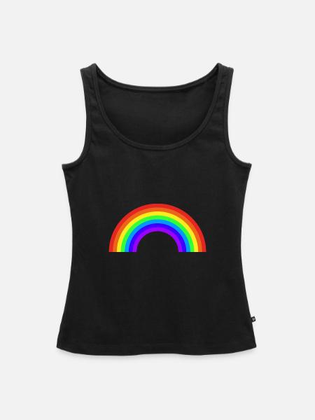 Regenbogen Groß - Frauen Premium Organic Tank Top - Schwarz