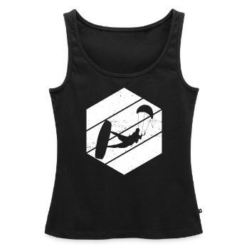 Kitesurf Femmes Kitesurf Kitesurf Kitesurf Kitesurf - Débardeur bio Premium Femme - noir - Devant - AI Model Female 172 light (172cm)