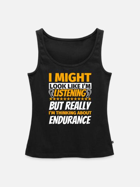 Ausdauer lustiges Geschenk - Frauen Premium Organic Tank Top - Schwarz