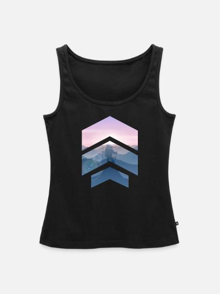 Hiking Arrow - Frauen Premium Organic Tank Top - Schwarz