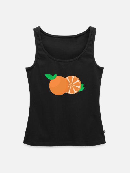 Orange - Frauen Premium Organic Tank Top - Schwarz