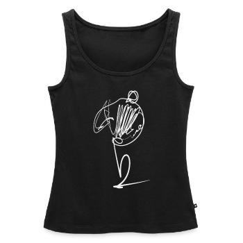 Akkordeon - Frauen Premium Organic Tank Top - Schwarz - Vorne - AI Model Female 172 light (172cm)