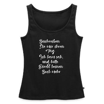 Keinen Bock - Frauen Premium Organic Tank Top - Schwarz - Vorne - AI Model Female 172 light (172cm)
