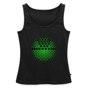 DISCO INFERNO III SMILEY - Débardeur bio Premium Femme - noir - Devant - AI Model Female 172 light (172cm)