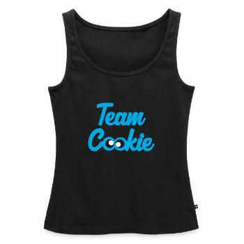 Biscuits biscuits d'équipe - Débardeur bio Premium Femme - noir - Devant - AI Model Female 172 light (172cm)