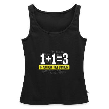 If you do not use condom formula - Women’s Premium Organic Tank top - black - Front - AI Model Female 172 light (172cm)