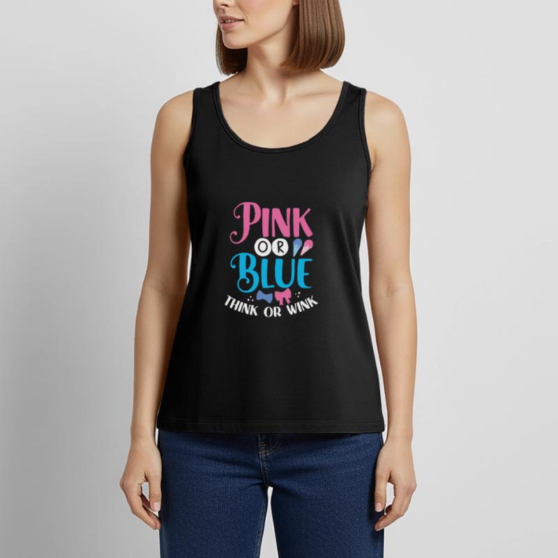 Rosa Oder Blau Denken Oder Zwinkern Frauen Premium Organic Tank Top