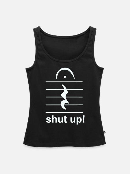 schweige Musik Pause - Frauen Premium Organic Tank Top - Schwarz
