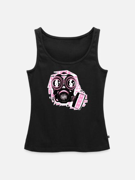 Gasmaske - Frauen Premium Organic Tank Top - Schwarz