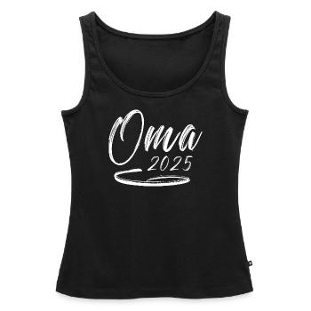Oma 2025 - Frauen Premium Organic Tank Top - Schwarz - Vorne - AI Model Female 172 light (172cm)