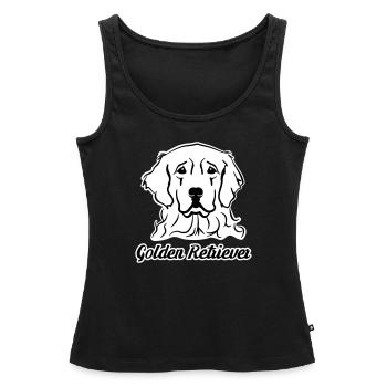 Golden Retriever - Débardeur bio Premium Femme - noir - Devant - AI Model Female 172 light (172cm)