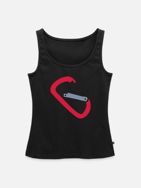Karabiner - Frauen Premium Organic Tank Top - Schwarz