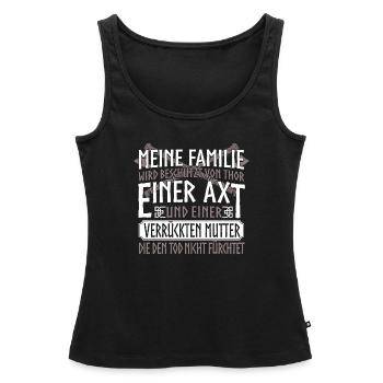 Wikinger - Thor - Frauen Premium Organic Tank Top - Schwarz - Vorne - AI Model Female 172 light (172cm)