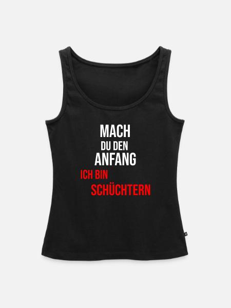 Ich bin schüchtern - Frauen Premium Organic Tank Top - Schwarz