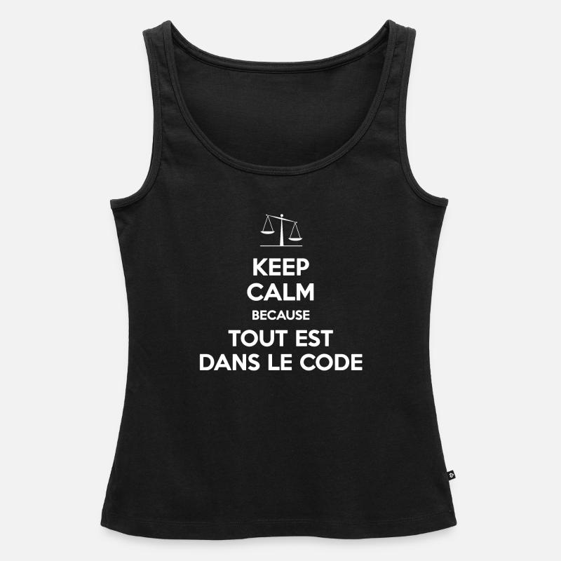 Tout est dans le code - Débardeur bio Premium Femme - noir