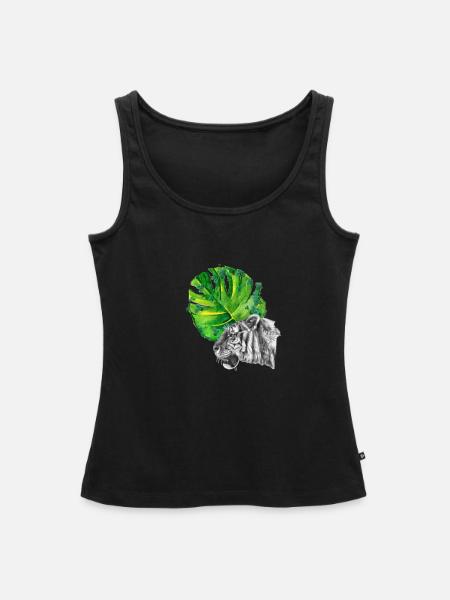 Tiger - Frauen Premium Organic Tank Top - Schwarz