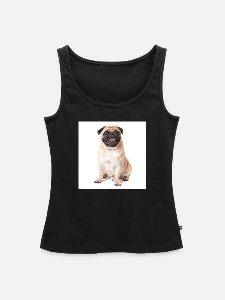 Süßer Mops - Frauen Premium Organic Tank Top - Schwarz