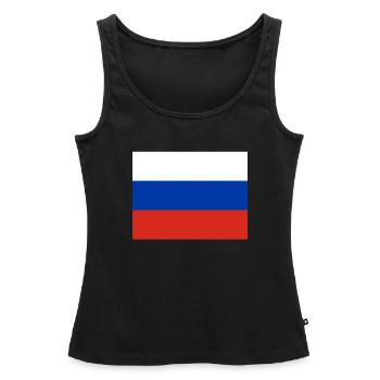Russie - Débardeur bio Premium Femme - noir - Devant - AI Model Female 172 light (172cm)