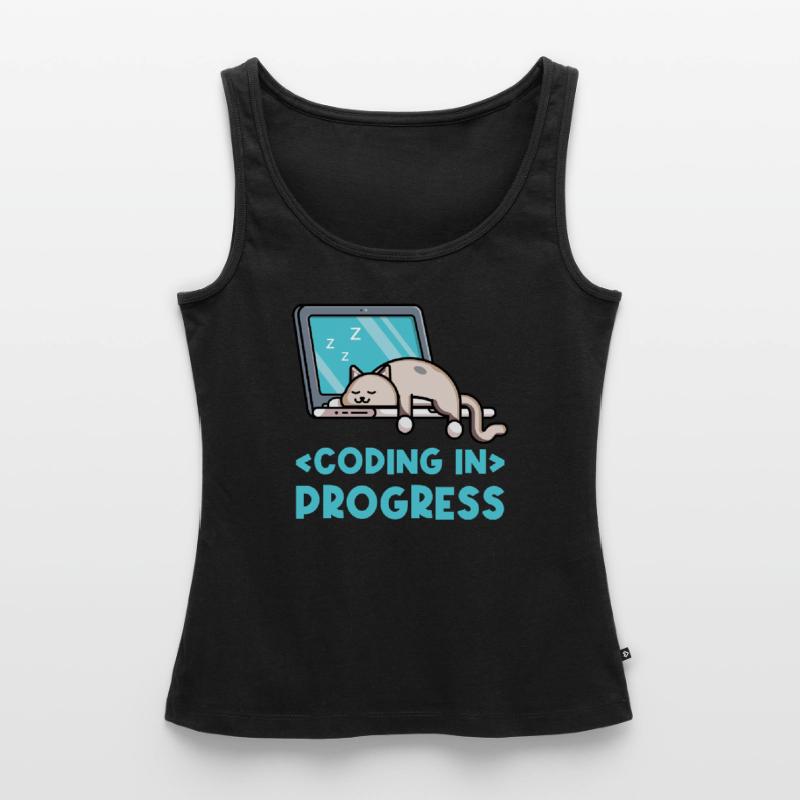 Coding In Progress Coder Programmer Computer Nerd Frauen Premium Organic Tank Top