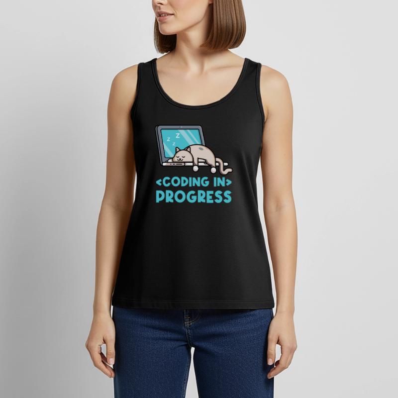 Coding In Progress Coder Programmer Computer Nerd Frauen Premium Organic Tank Top