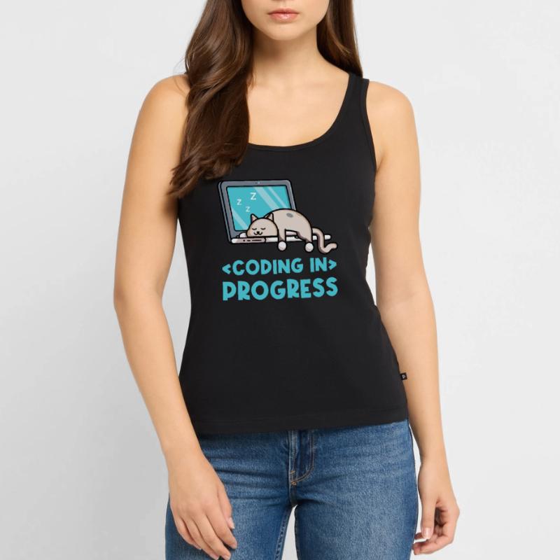 Coding In Progress Coder Programmer Computer Nerd Frauen Premium Organic Tank Top