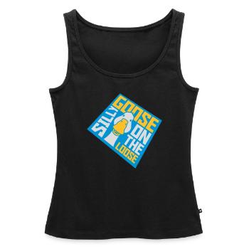 goose on the loose - Women’s Premium Organic Tank top - black - Front - AI Model Female 172 light (172cm)
