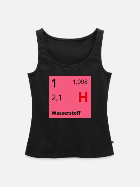 Wasserstoff - Frauen Premium Organic Tank Top - Schwarz