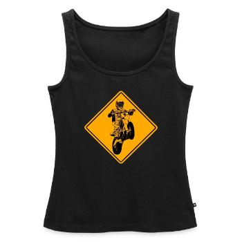 Supermoto - Frauen Premium Organic Tank Top - Schwarz - Vorne - AI Model Female 172 light (172cm)