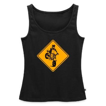 Supermoto - Frauen Premium Organic Tank Top - Schwarz - Vorne - AI Model Female 172 light (172cm)