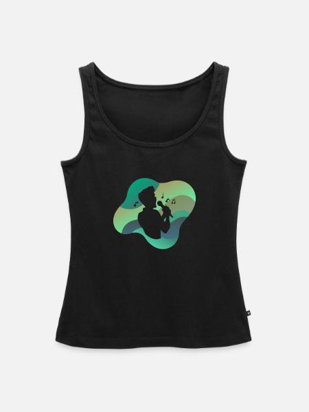 Singen Chor Karaoke - Frauen Premium Organic Tank Top - Schwarz