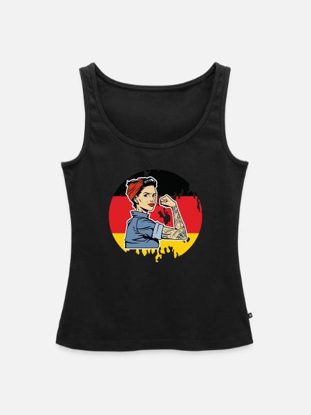 Deutscher Deutsches Deutschland Deutsche - Frauen Premium Organic Tank Top - Schwarz
