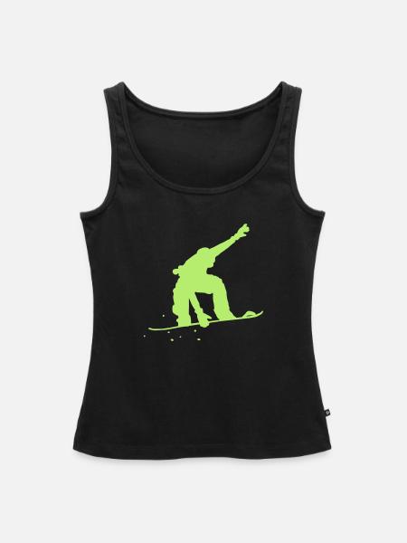 snowboard - Frauen Premium Organic Tank Top - Schwarz