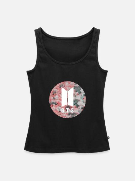 BLUMEN - Frauen Premium Organic Tank Top - Schwarz