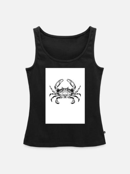 KREBS - Frauen Premium Organic Tank Top - Schwarz