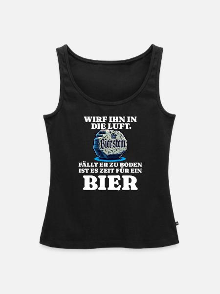 Bierstein Biertrinker - Frauen Premium Organic Tank Top - Schwarz