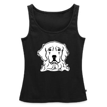 Golden Retriever - Débardeur bio Premium Femme - noir - Devant - AI Model Female 172 light (172cm)