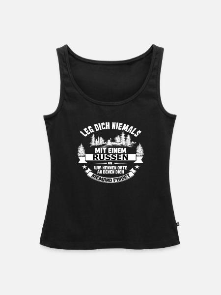 russen - Frauen Premium Organic Tank Top - Schwarz
