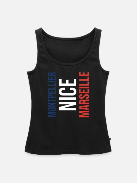 Montpellier Nizza oder Marseille? - Frauen Premium Organic Tank Top - Schwarz