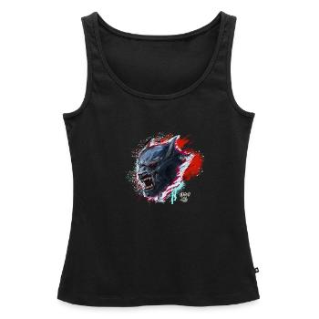 Warewolf - SPLAT - Débardeur bio Premium Femme - noir - Devant - AI Model Female 172 light (172cm)
