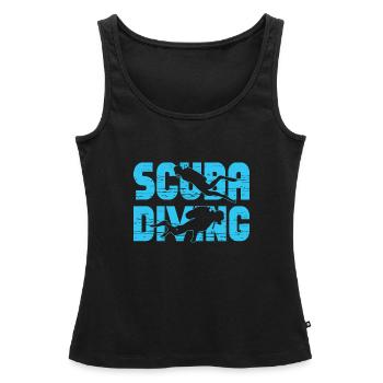 Tauchen Diving Vintage Underwater Sprüche - Frauen Premium Organic Tank Top - Schwarz - Vorne - AI Model Female 172 light (172cm)