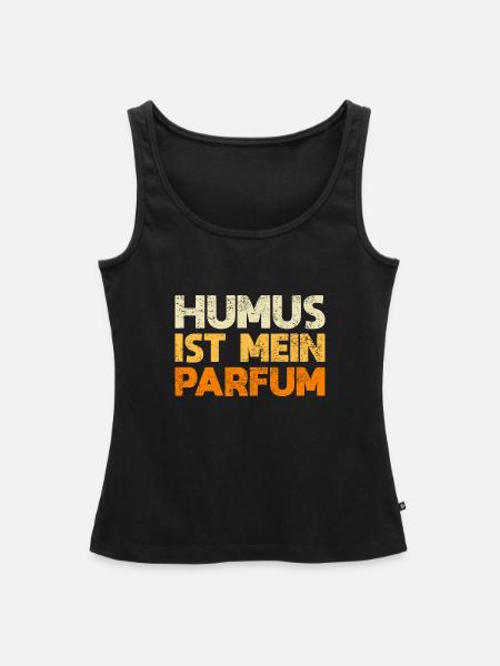 Humus Ist Mein Parfum - Frauen Premium Organic Tank Top - Schwarz