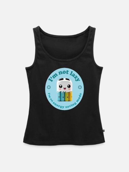 Cute Battery - Frauen Premium Organic Tank Top - Schwarz