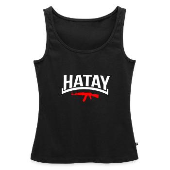 Hatay ak - Frauen Premium Organic Tank Top - Schwarz - Vorne - AI Model Female 172 light (172cm)