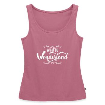 winter - Women’s Premium Organic Tank top - mauve - Front - AI Model Female 172 light (172cm)
