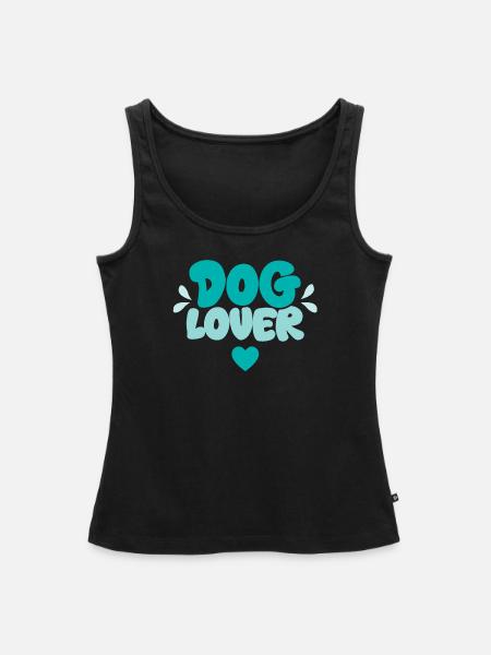 Dog Lover - Frauen Premium Organic Tank Top - Schwarz