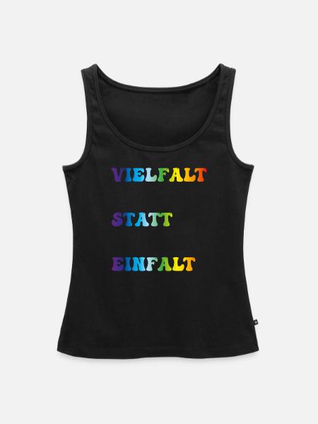 Vielfalt - Frauen Premium Organic Tank Top - Schwarz